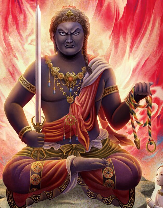 不動明王 ジクレー版画ｍサイズ 仏画とスピリチュアルアート 奥田みき 観稀舎