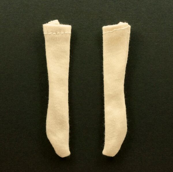 ドールアクセサリ 1/6 女性用 ソックス ベージュ TPD119KHK MW - 画像1