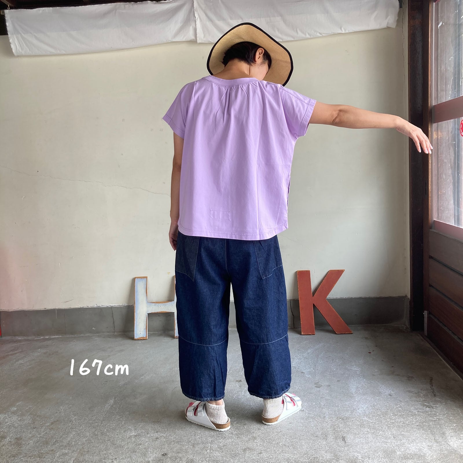 肩ギャザー半袖Tシャツ Girl'sTシャツ 61C32 サイズ2 | 快晴堂