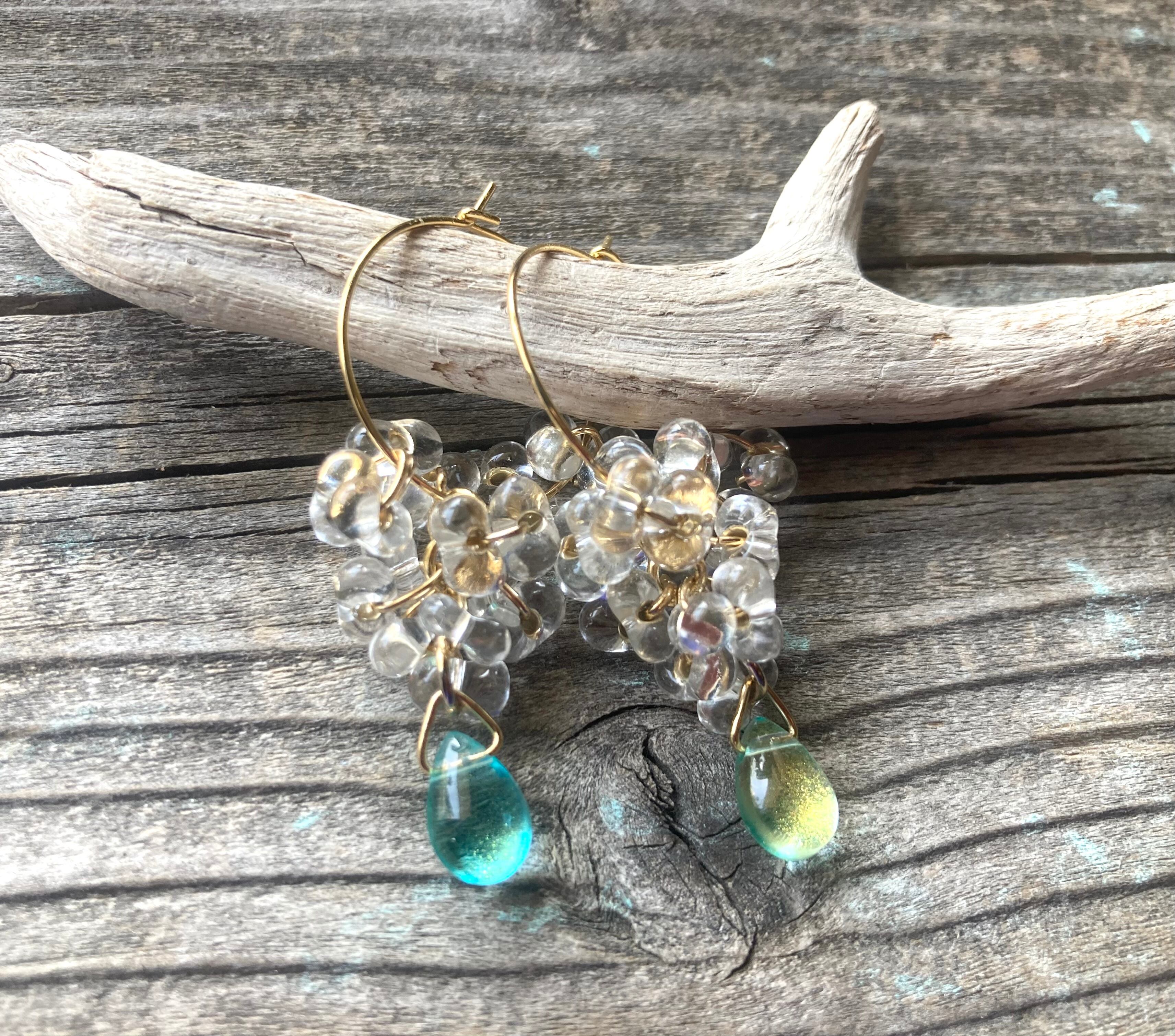 14KGF* Ocean Druzy アクアマリン ビーチブレスレット | Mermaid Cottage