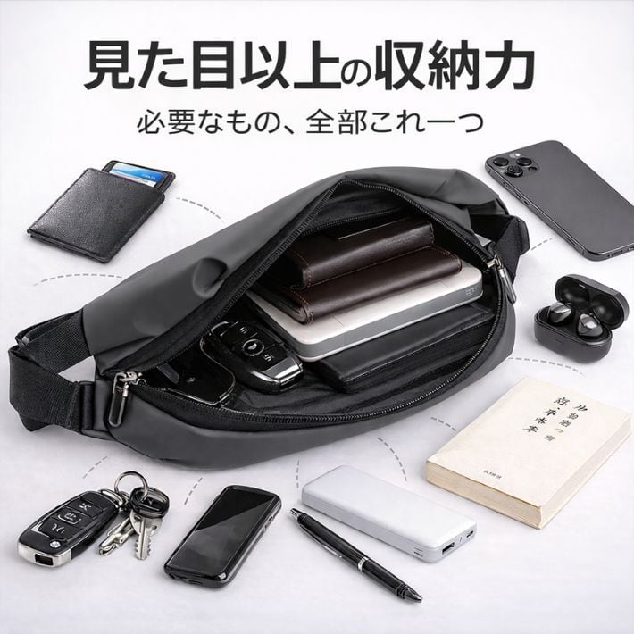 ボディバッグ ミニボディバッグ メンズ 撥水 防水 ワンショルダー 軽量
