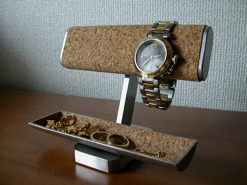 腕時計スタンド　腕時計スタンド 高級　腕時計スタンド おしゃれ　ウオッチスタンド　腕時計スタンド 2本　だ円、小物入れ付き腕時計スタンド