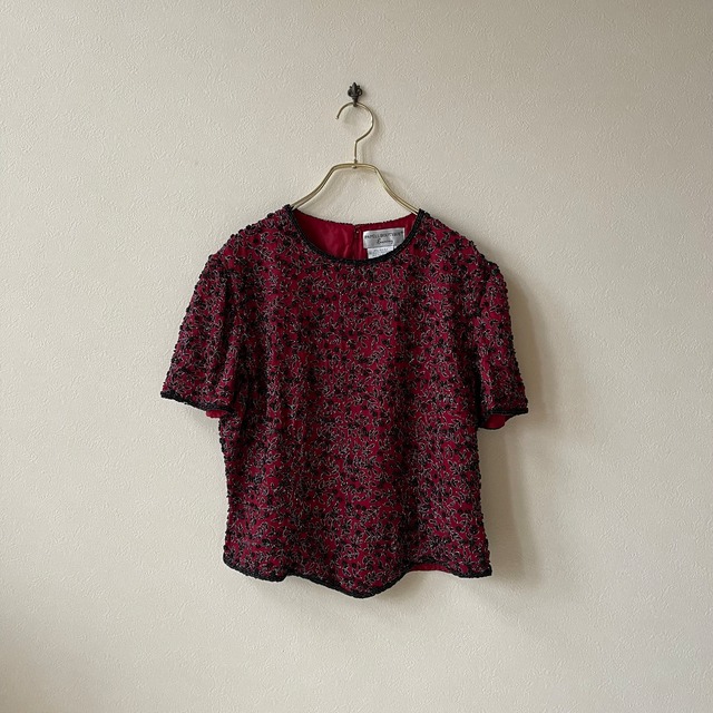 PAPELL BOUTIQUE 90s Silk Beads Tops W102