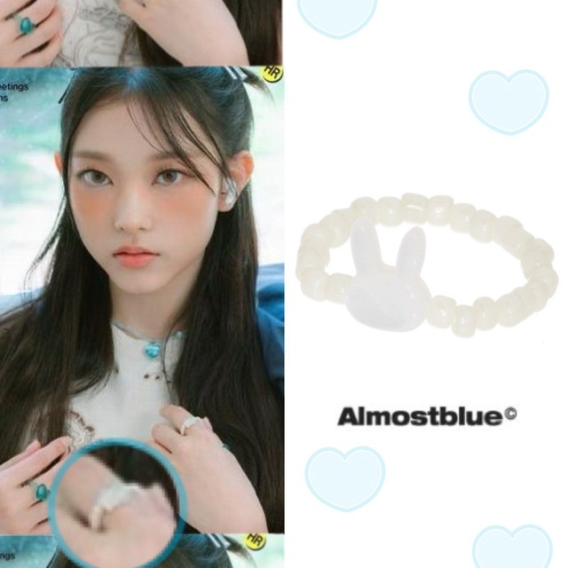 ★New Jeans ヘリン / 色んなアイドル 着用！！【almostblue】BUNNY PEARL RING