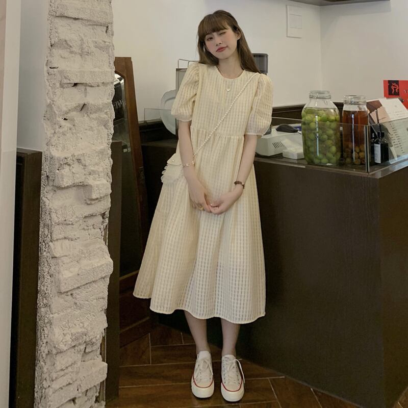 スリーブドレス サマーロングスカート 大人ガーリー スウィート キュート カジュアル 夏物 スーパーモール59126391256