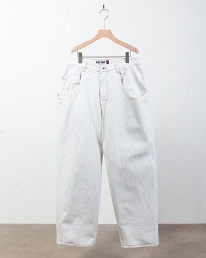 baggy silhouette denim trousers / Made In USA