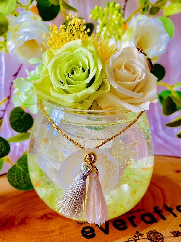 スウィンググラスのシャンパンローズ グリーン