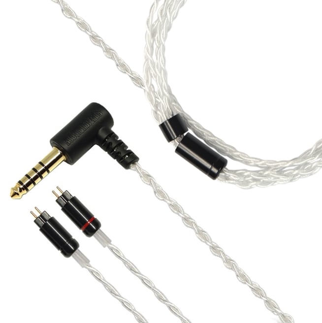 《SALE》【サンプル市】NOBUNAGA Labs entry:60cmリケーブル:4.4㎜/カスタムIEM2pin用:OFC4芯銀メッキ