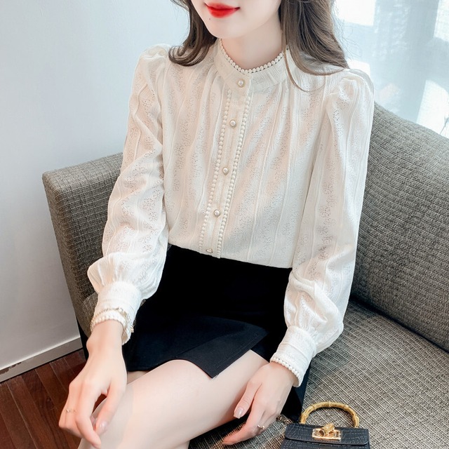 【tops】レースシャツトップス　M25424