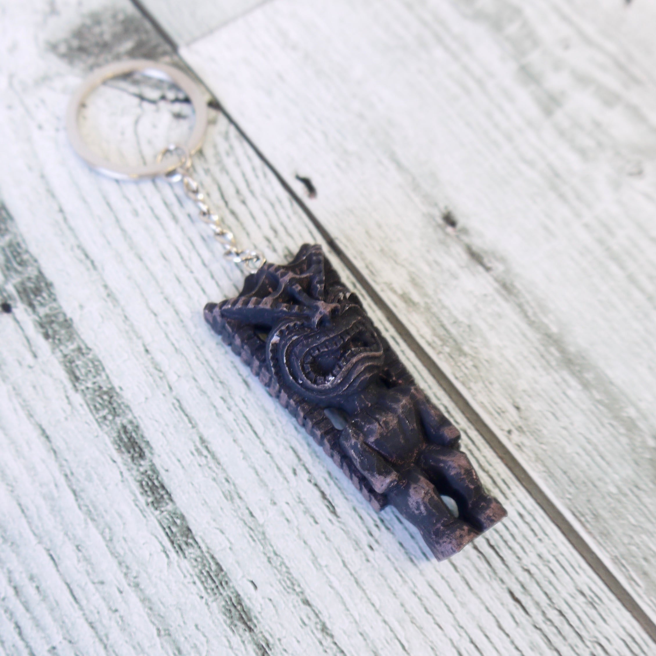 ★ハワイ直輸入★ハワイアンTIKI キーホルダー/ティキ チキ/HAWAII/ハワイアン雑貨/キーチェーン<Happy/ハッピー/幸せ>