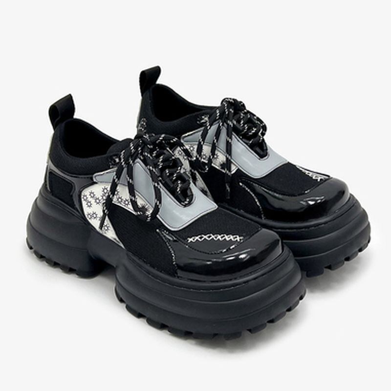 マフィン厚底デザインの革靴 SH0058