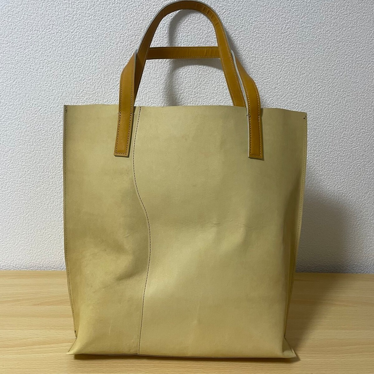 グローブレザー トートバック（縦型）金具なし 【国産牛革】