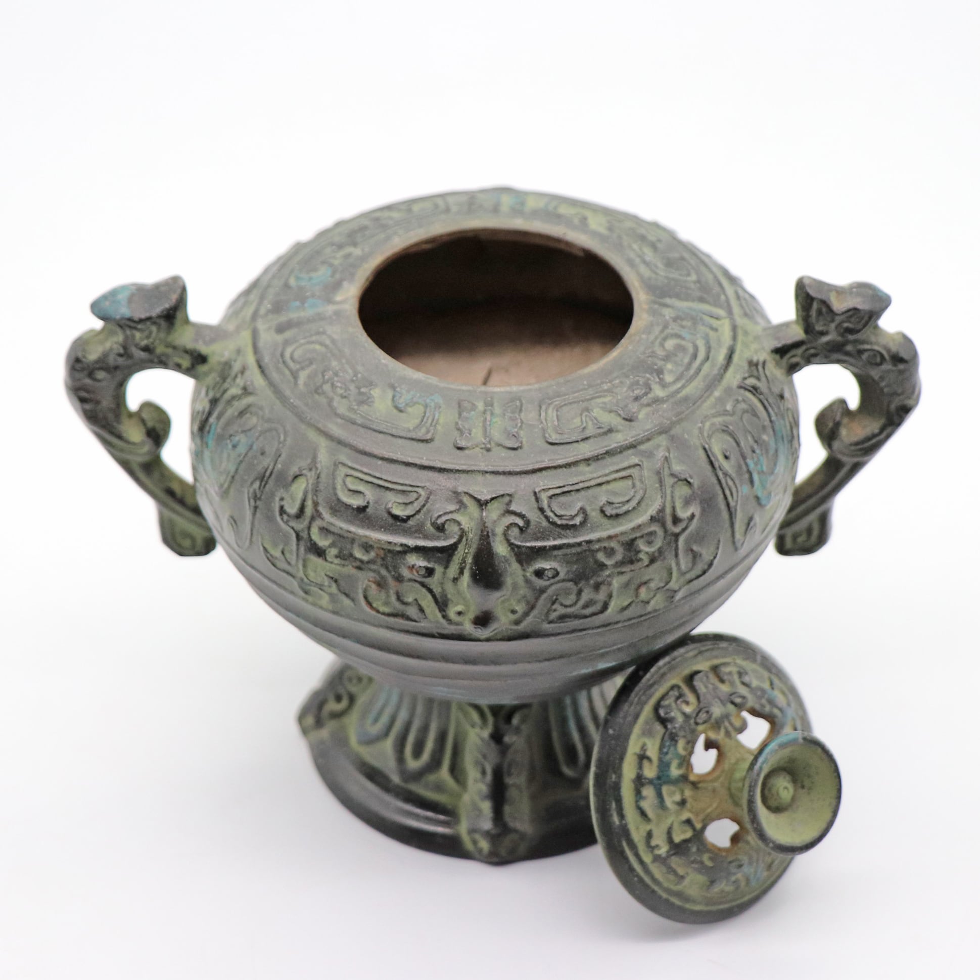 香炉・金属製・灰入り・No.221030-06・梱包サイズ60 | リサイクル