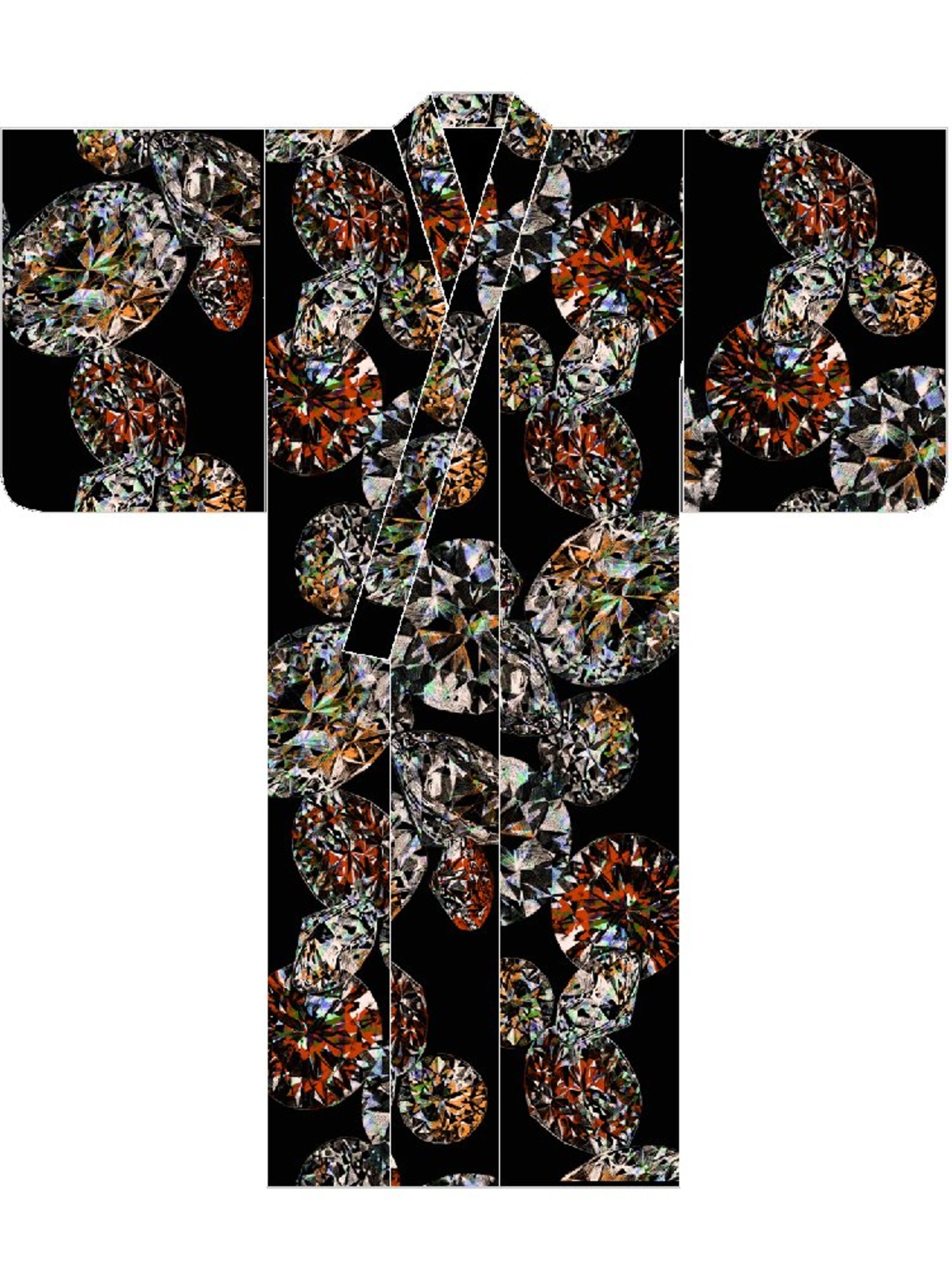 【受注商品】Rumi Rockきもの「ダイヤモンド」カラー　[A735]