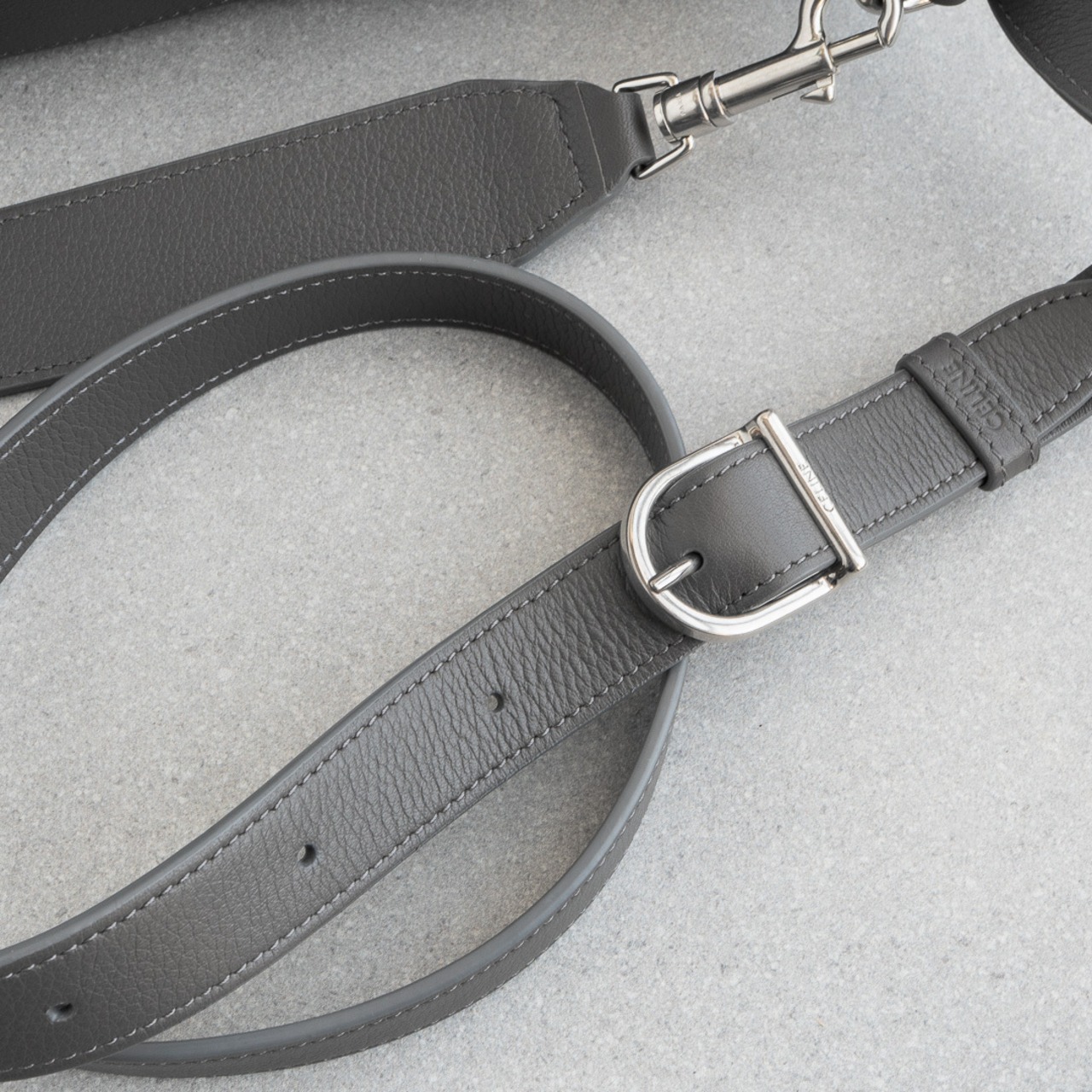 セリーヌ ショルダーバッグ ラージ ロミー グレー レザー AW25