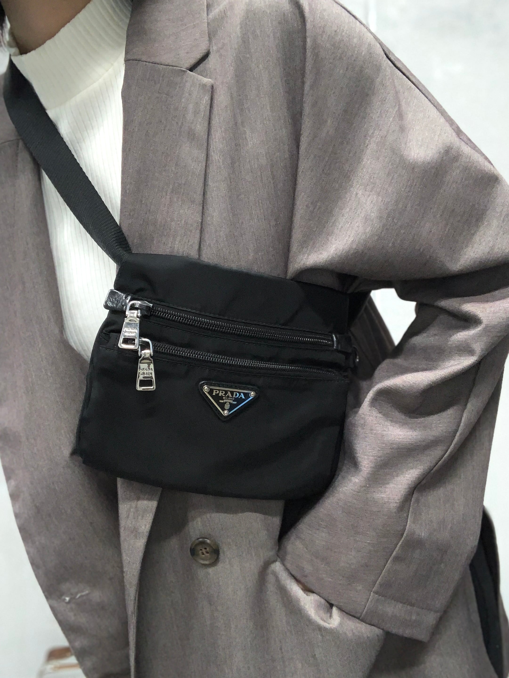 PRADA プラダ テスート ナイロン ウエストバッグ ボディバッグ ブラックブランドP