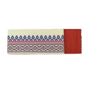 半幅帯 ポリエステル 4.4m リバーシブル 浴衣や小紋 日本製 刺繍 かわいい 長尺 細帯 レトロ 献上風 生成 ベージュ