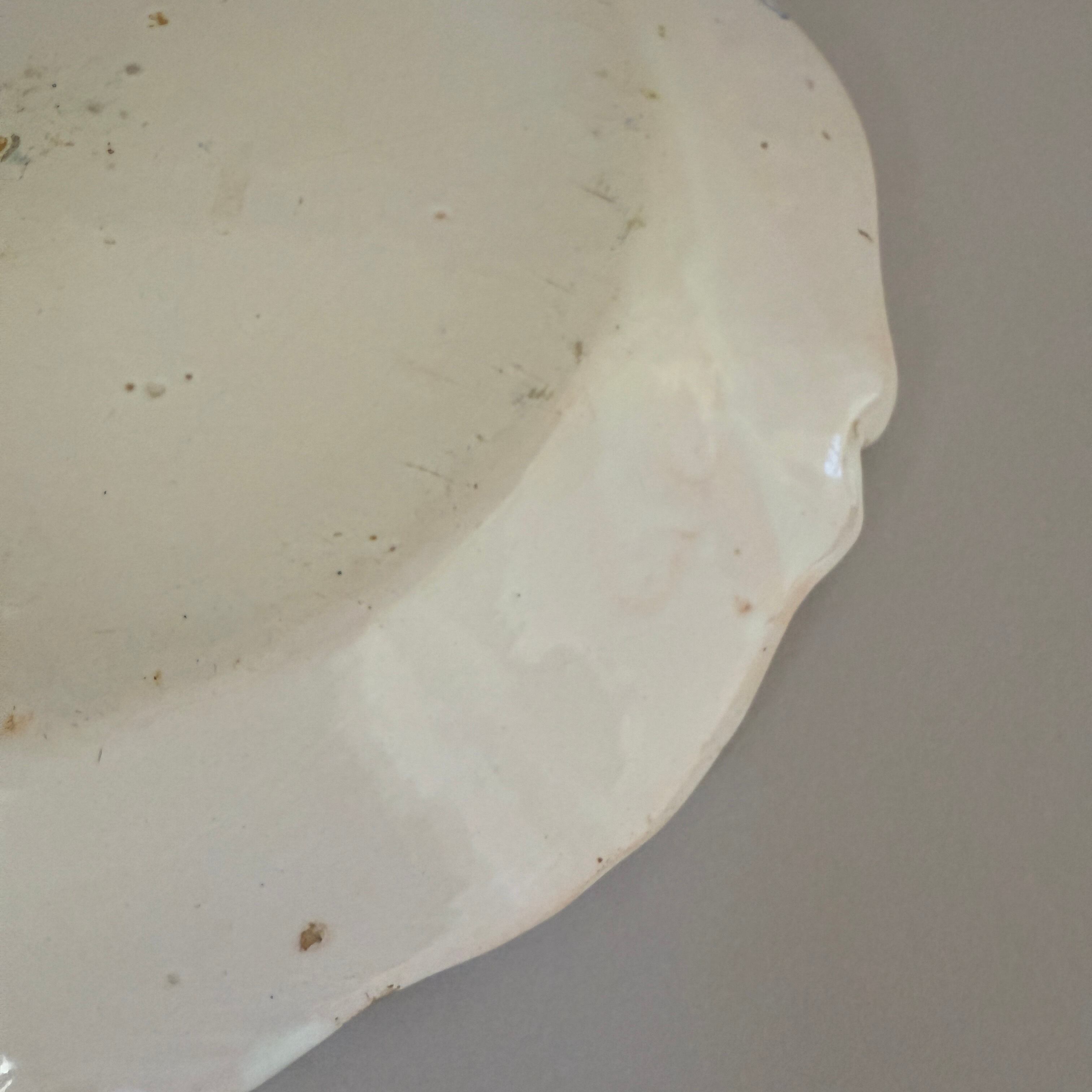 French Faience Plate 18cent./18世紀フランスファイアンスプレート