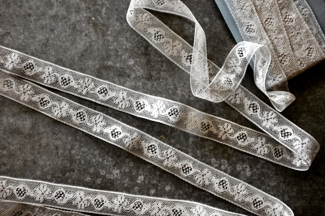 残3 フランス 蕩ける無花果とヴァレンシエンヌレース 100x2c アンティーク r47mn