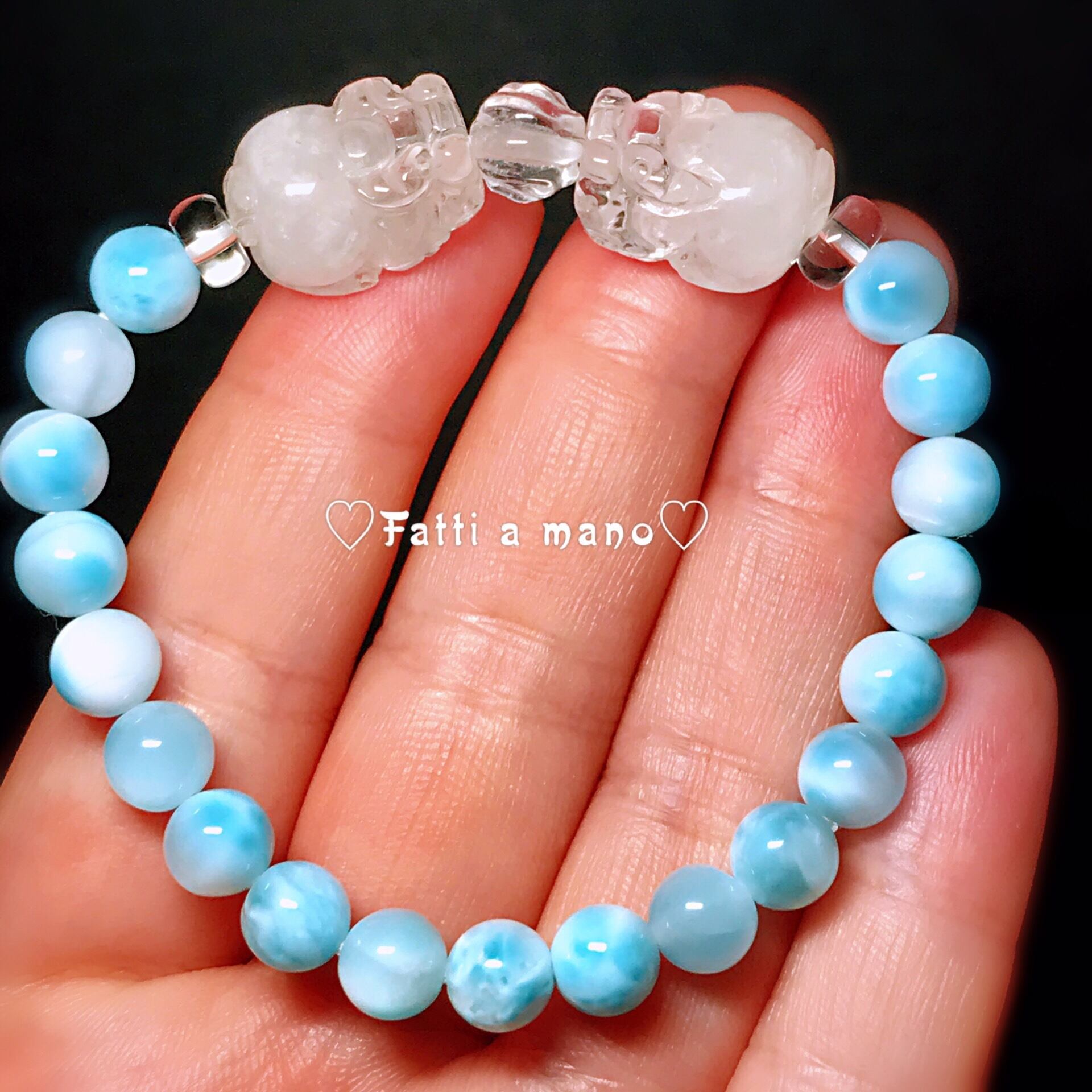 ラリマー ブレスレット 約10.8mm 内径約16.5cm 【公式通販】