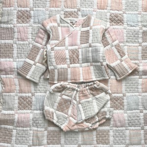 ・＜BEBE ORGANIC＞Baby パッチワーク ブラウス＆ブルマーセット Mai Baby Set