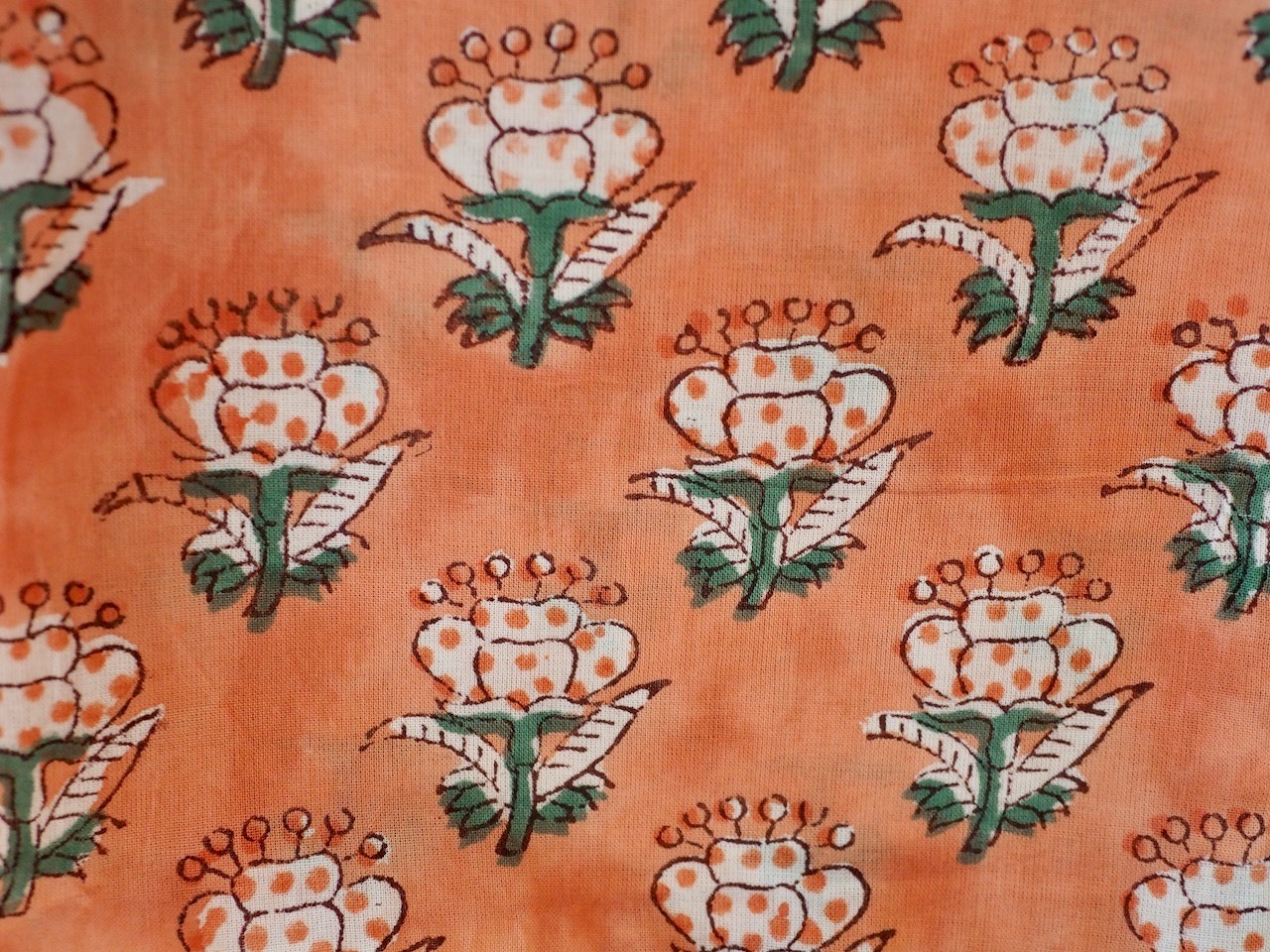 156ri049 Block Print Handkerchief b57