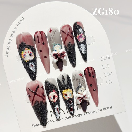 ZG180　ネイルチップ　サイズXS/S/M/L