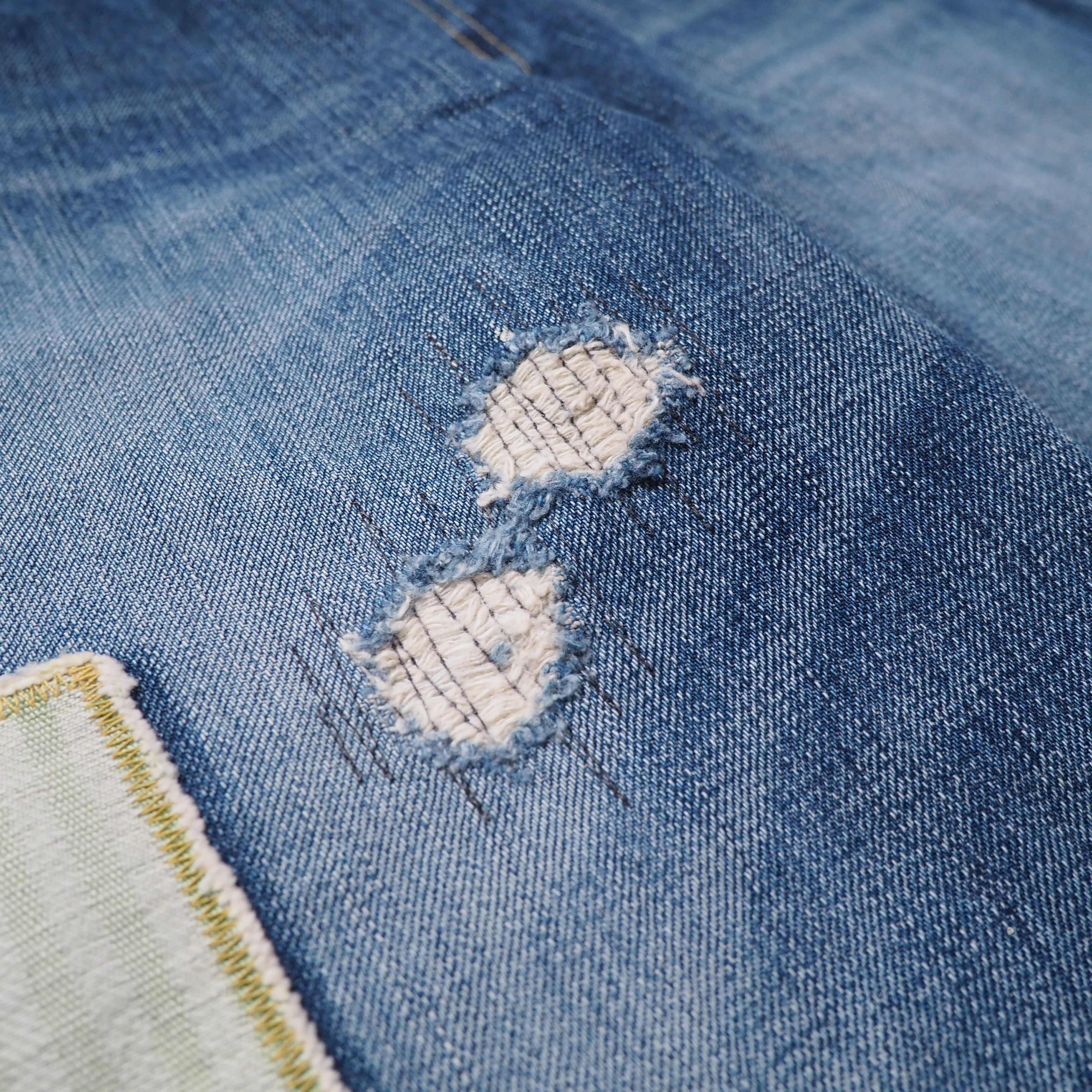 2000s ” 襤褸 ” Good Aging × Damage Custom Denim pants