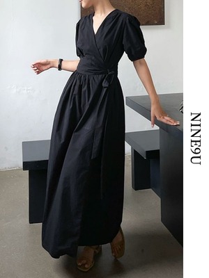 cache-coeur ribbon wrap chic one-piece【NINE9471】