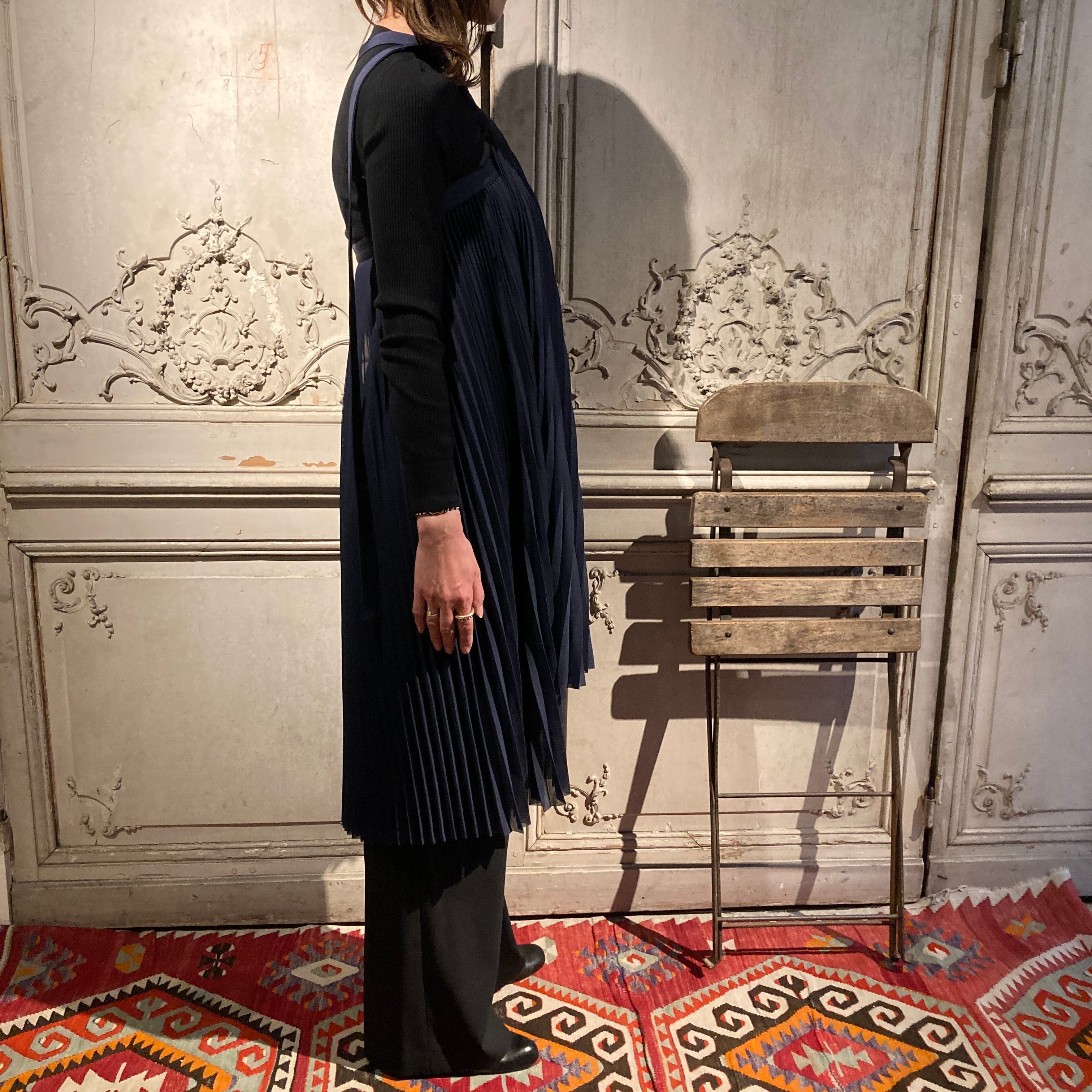 HYKE【ハイク】 SHEER PLEATED WRAP DRESS (16254) | glamour online
