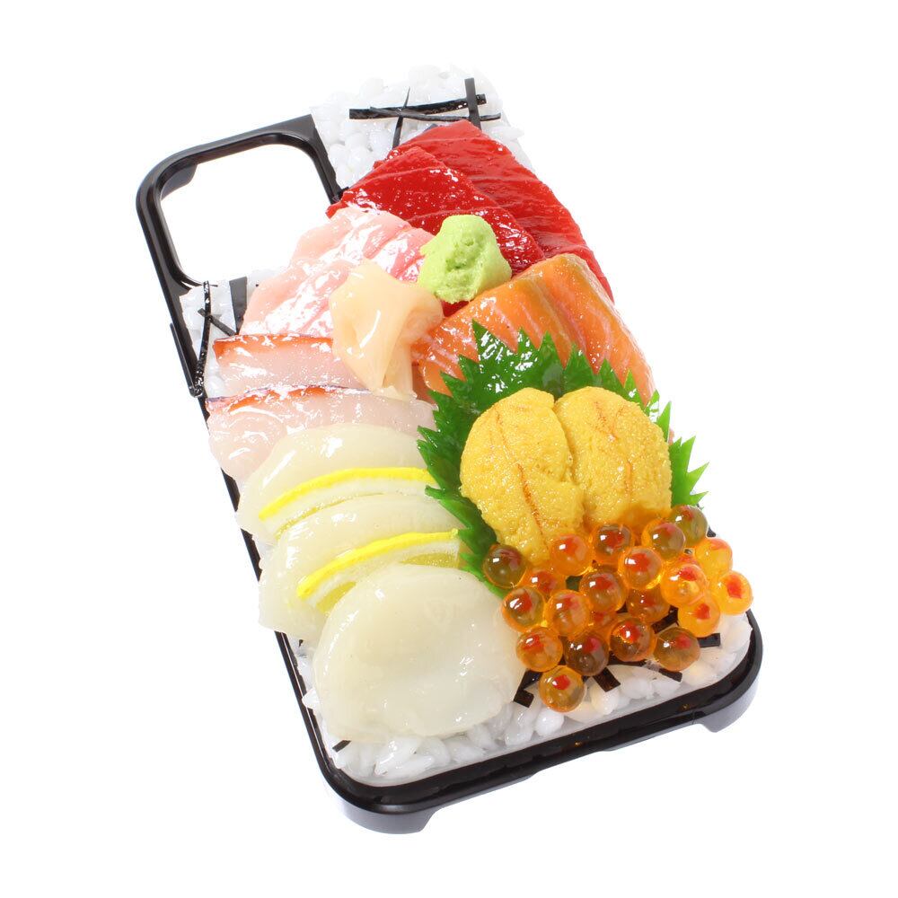 8000 食品サンプル屋さんのスマホケース Iphone12 12 Pro 12 Pro Max 12 Mini 海鮮丼 メール便不可 アトリエクック