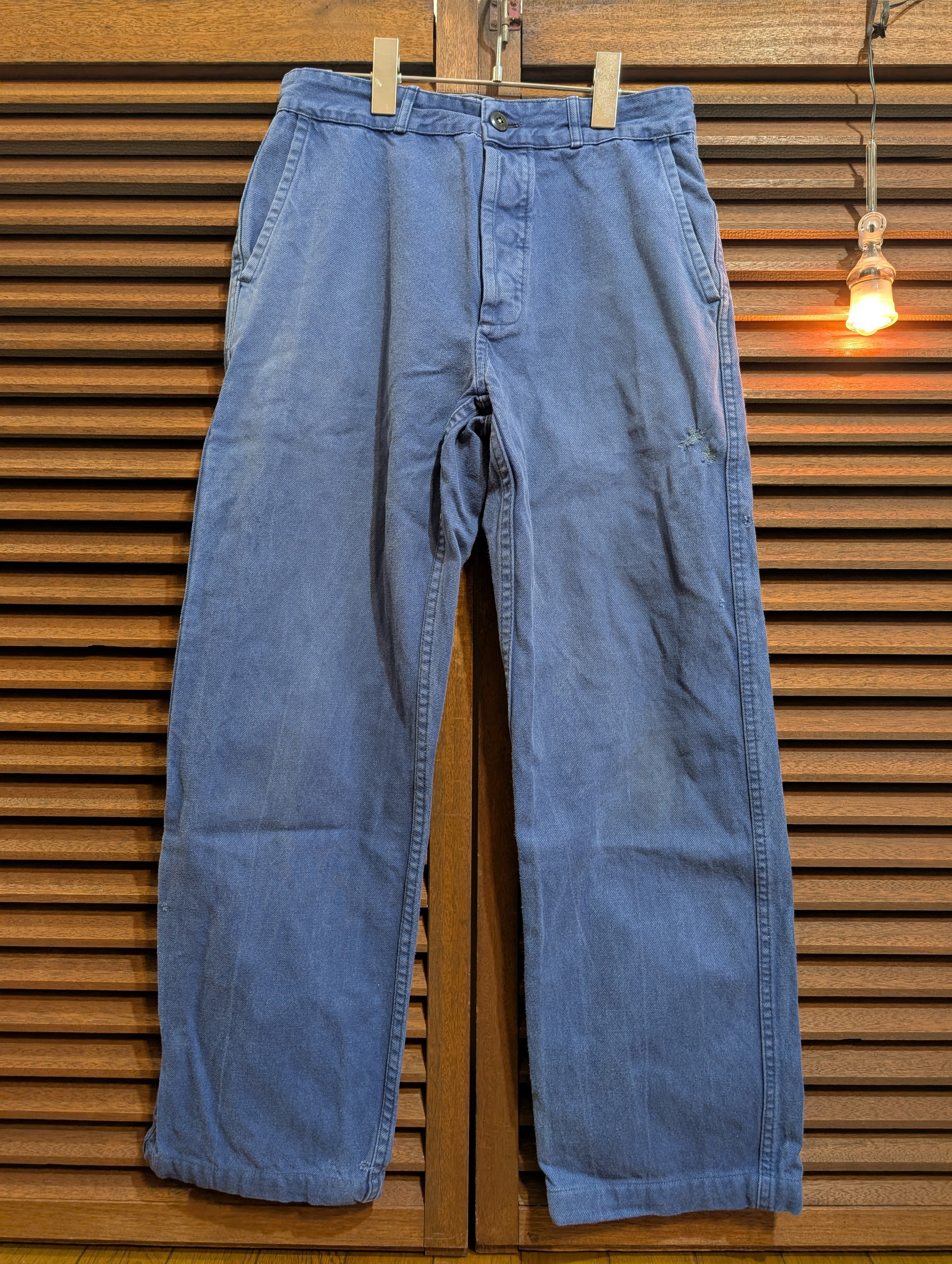 Euro Work Pants Black Buttons