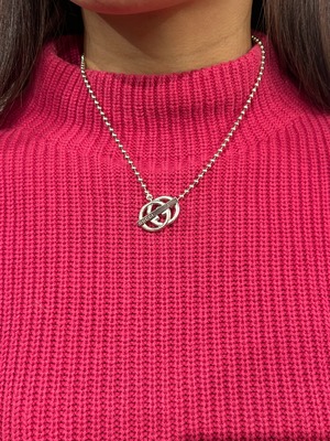 GUCCI / vintage ball chain GG necklace.