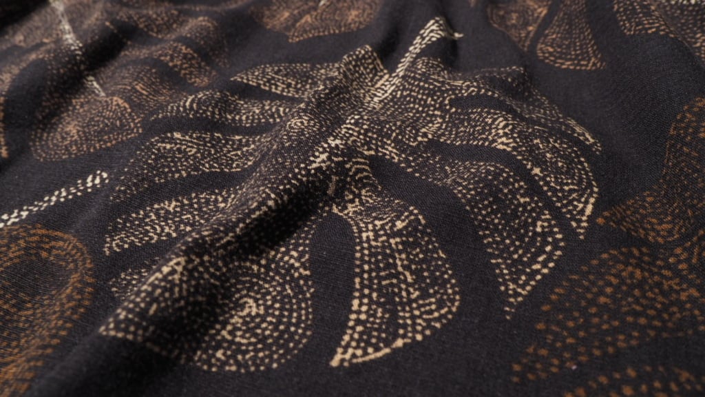 Decadent Fallen leaves full pattern Open collar ss shirt