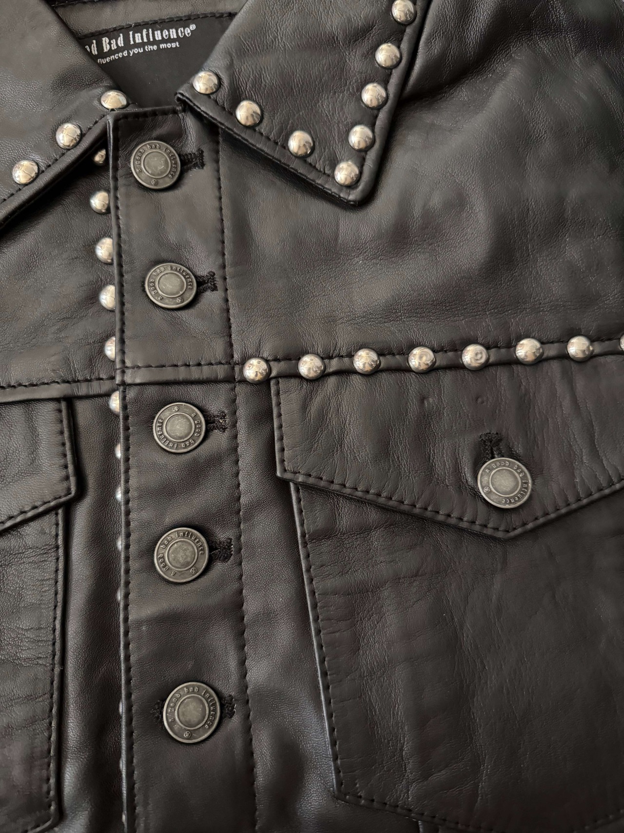 A Good Bad Influence / studs leather jacket