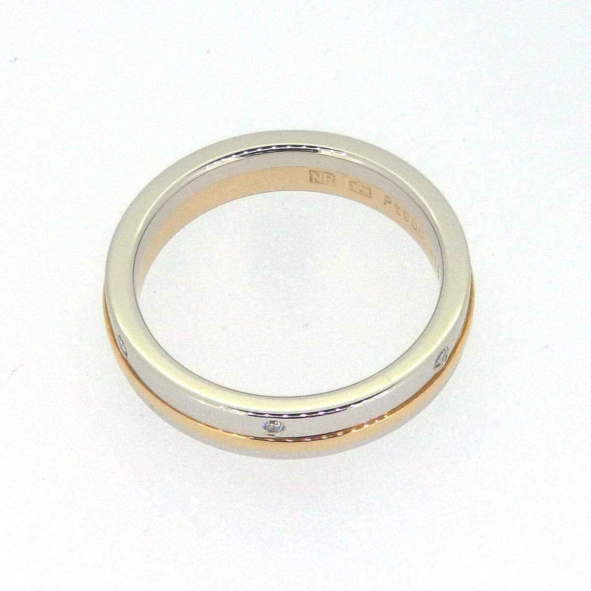 ニナリッチ プラチナ900／K18ピンクゴールドダイヤ入りリング 指輪