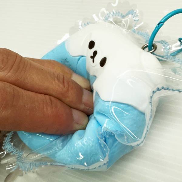 水感スクイーズ フルーツくまちゃんアイス ブルー squishy 超柔らか