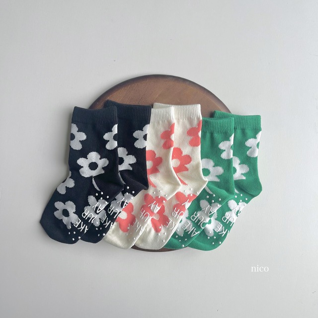 ビッグフラワーソックス(13-15cm〜22-24cm)