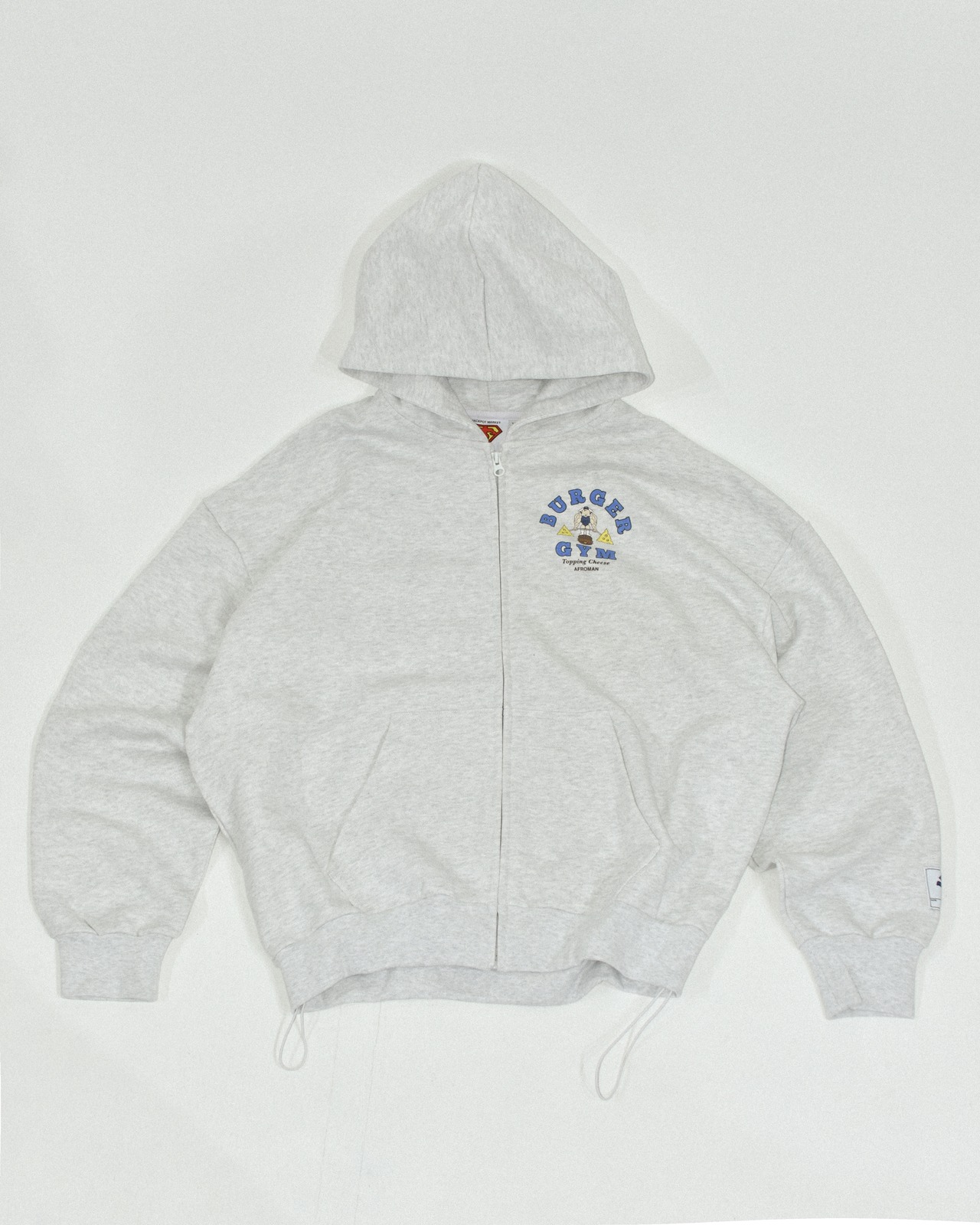バーガージムジップパーカー アッシュ