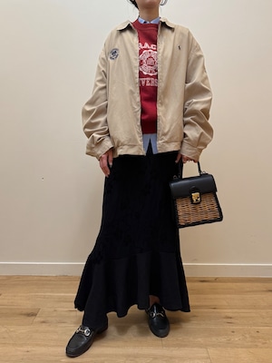 JK2-3 USED Ralph SWING TOP "UNITED AMERICAN" (XL) -BEIGE-