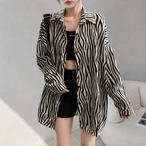 zebra oversize shirt / l0406