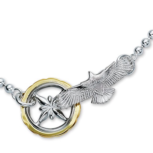【鷲見太郎 Necklace ネックレス】イーグルフック&GSスターデザインリバーシブルホイール/ボールチェーン60cm【送料無料】