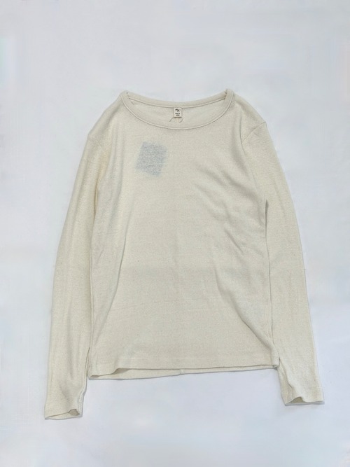 me.・washable silkフライス天竺　ロングスリーブ・ivory