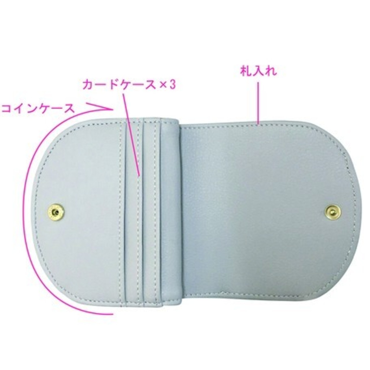 サニーサイド  ハーフムーン折財布 コンパクト折財布の画像04