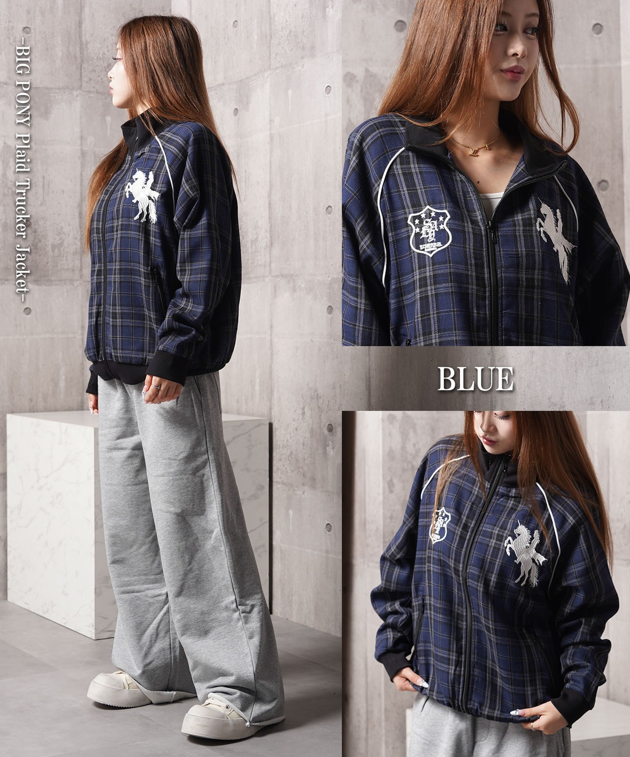 ◆BIG PONY チェックトラッカー◆wi-425043