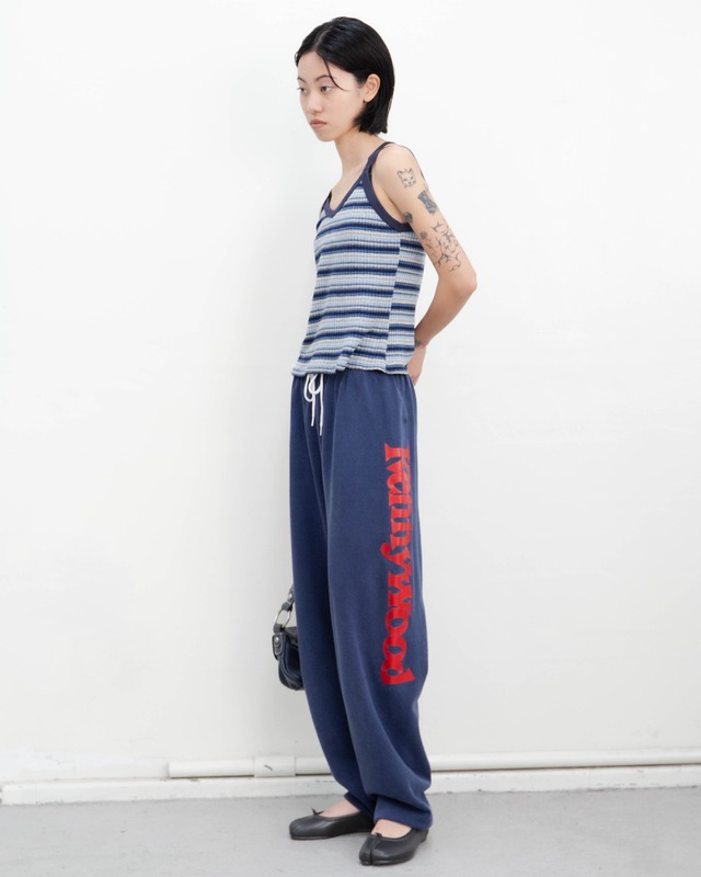 1980s Hanes - lettered loose-leg sweatpants