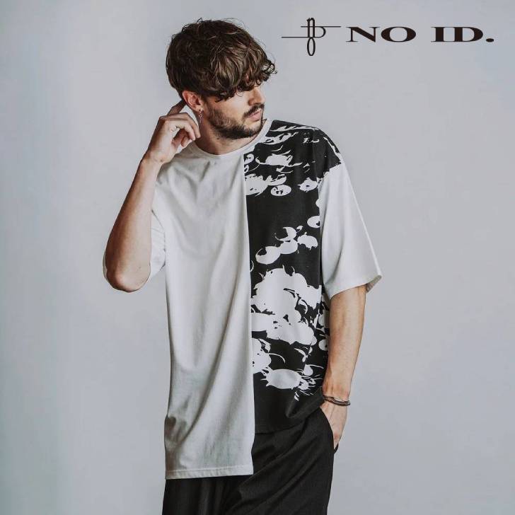 ノーアイディー noid 半袖Tシャツ NOID. メンズ アシンメトリー