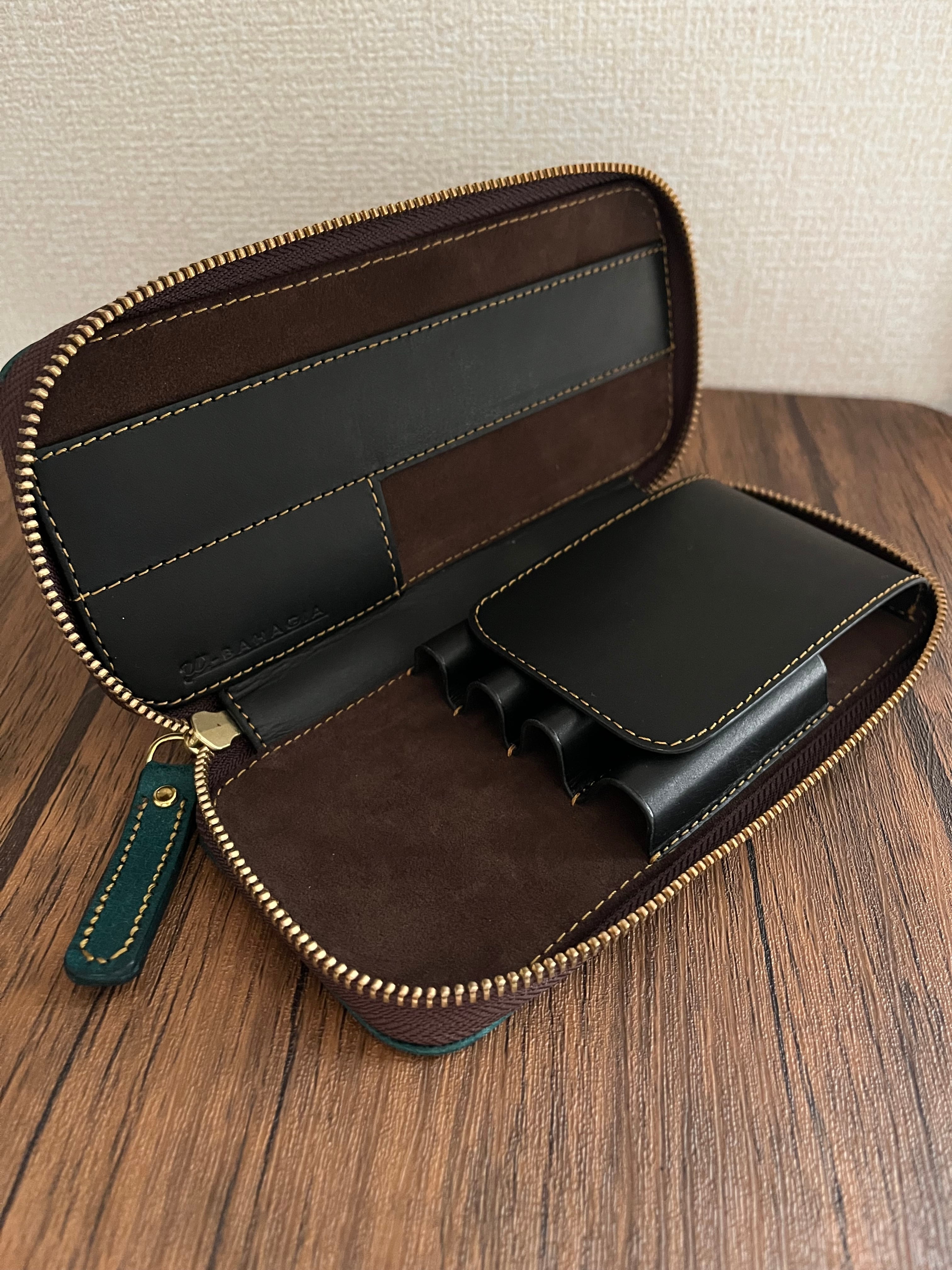 バハギア ペンケース ラウンドジップ型 プエブロ オルテンシア