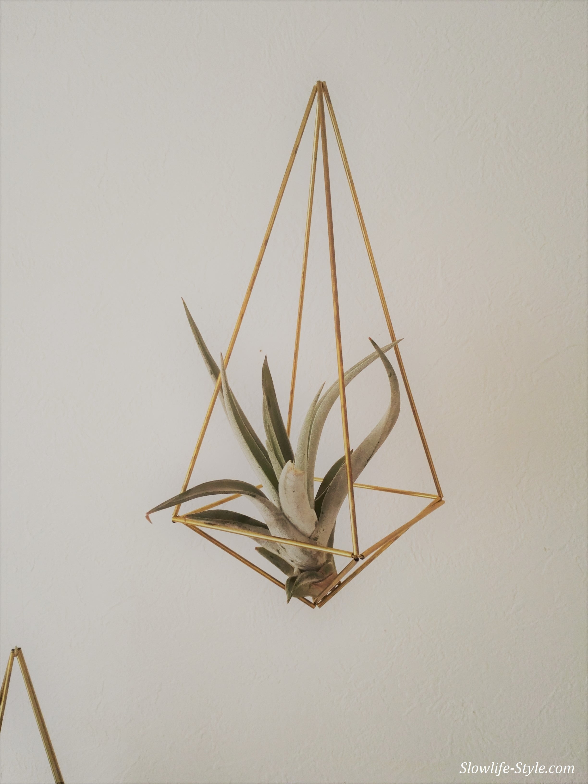 北欧インテリア「真鍮製のヒンメリ/ 吊り下げモビール/エアープランツ