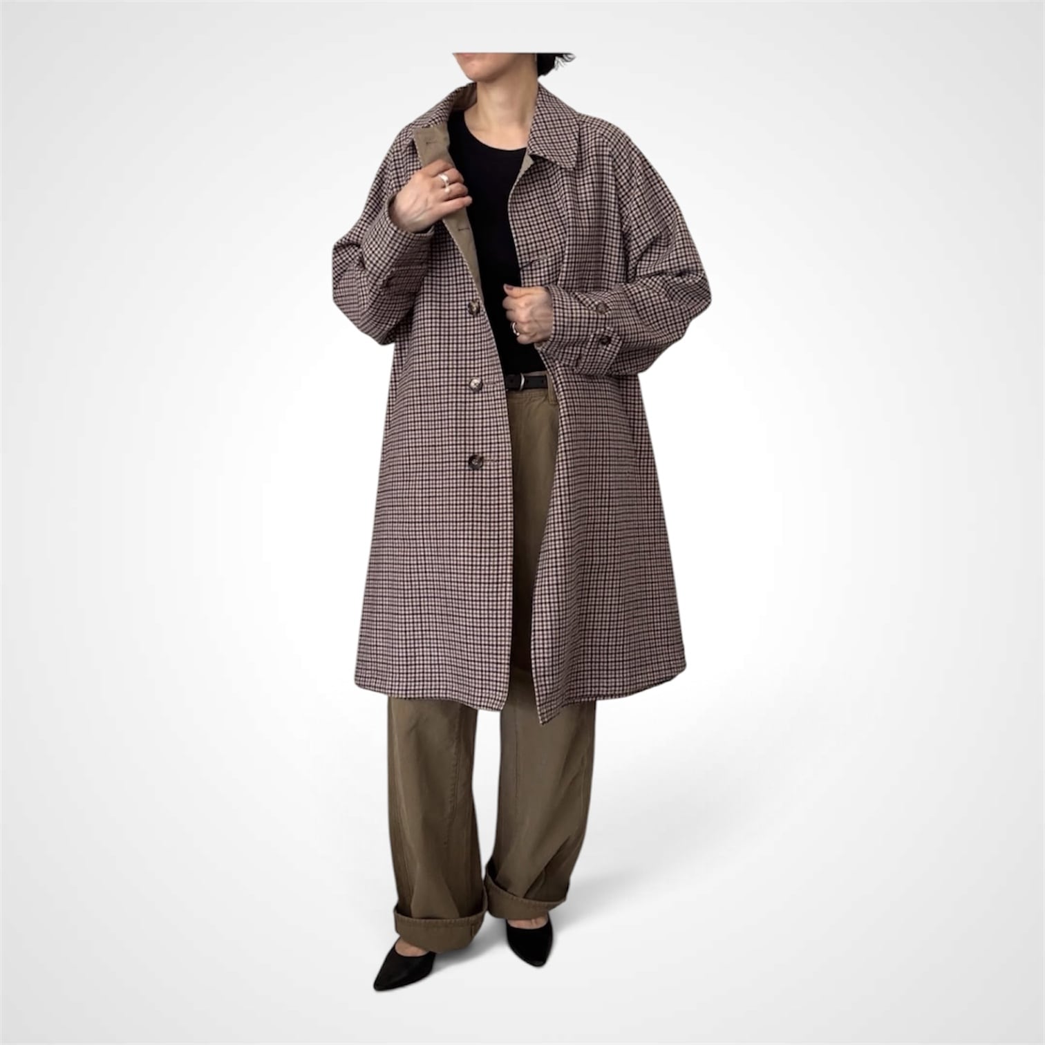 scyebasics Cotton Gabardine Reversible Coat